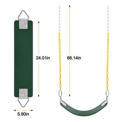 Juego De Columpios AGPTEK Con Cadenas Antirruste Soporta 250lb 2 Piezas