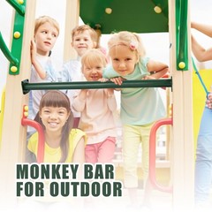16.5″ Outdoor Monkey Bars for Backyard – Set of 12,Green Metal Outdoor/Indoor…