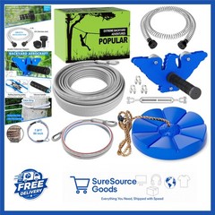 75FT Zip Line for Kids and Adults with Swing Seat and Safety Brake System
