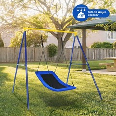 700lb Giant 60″ Platform Tree Swing for Kids and Adults Blue