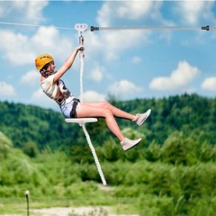 Zipline Spring Brake, 13.1ft Extra Long Heavy Duty Stainless Steel Zipline Brake