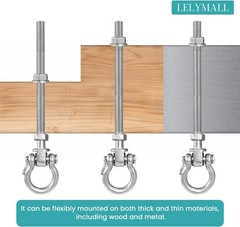 2 Pack Heavy Duty Swing Hangers with Quiet Bearings 3000LB Stainless Steel Hook