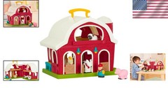 Big Red Barn Toddler Playset: Educational Animal Farm Toy for Ages 18M+