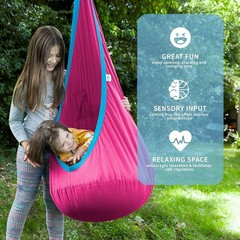 Children’s Pod Swing, Pink Blue, Indoor Outdoor