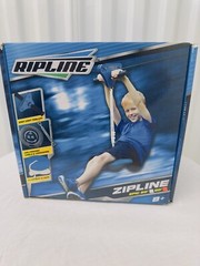 RIPLINE EPIC ZIPLINE W/SEAT,80-FEET,BLUE BACKYARD FUN ADVENTURE OBSTACLE COURSE