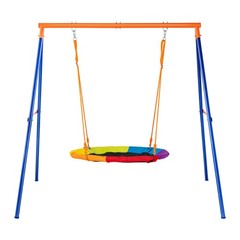 Uimoso Swing Sets for Backyard 40in Saucer Swing Seat A-Frame Metal Stand 440lbs