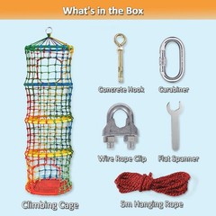 Climbing Rope Ladder for Kids with Saucer for Indoor or Outdoor (4-Tier)