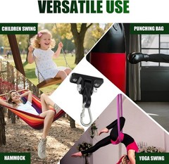 Playground Swing Hangers – Heavy Duty Hanging Swing Hooks, Anti-Rust Aluminum…