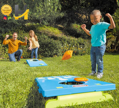 5-In-1 Cornhole Game Set Sports Set Included Bean Bags Lawn Darts and Balls Ages