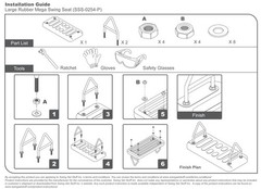 SWING SET STUFF INC. RUBBER MEGA FLAT SEAT 5.5 FT. UNCOATED CHAIN (BLACK) 0312