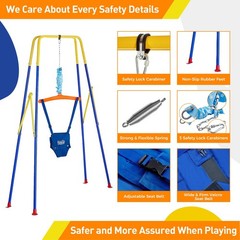 2 in 1 Swing Set for Toddler & Baby Jumper, Heavy Duty Kids Swing & Bouncer w…