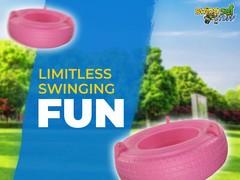 SWING SET STUFF DELUXE ROTOMOLDED TIRE PINK playground outdoor accessories 0089