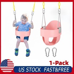 Baby Toddler Swing High Back Bucket Swing Seat Playground Garden Pink 330lb