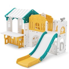 9 IN 1 Toddler Slide Climber Playset Playhouse Playground Indoor Outdoor Toys