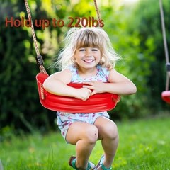 Outdoor Kids Swing Seat 220 lbs Hanging Plastic Swing with Adjustable Rope Tree