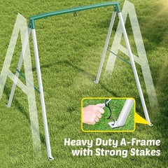 Trekassy 440lb Heavy Duty Swing Set for Kids Adult with 60″ Large Platform Swing