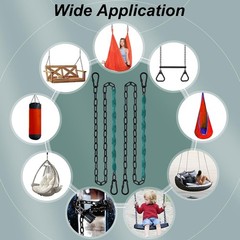 64inch Hanging Swing Chair Chain (2)+ 4 Free Quick Links 1000LB Load Bearing
