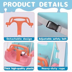 Toddler Swing, 3-in-1 Swing Sets for Backyard, Baby Swing Outdoor/Indoor, Tod…