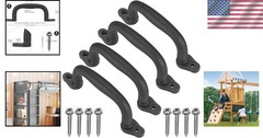 Black Non-Slip Playground Safety Handles – Durable 4-Pack for Kids’ Playsets