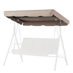 Replacement Canopy 66″ X 45″ 2 Seat Outdoor Swing Beige UV Weatherproof Shade