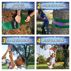 Trailblaze Ninja Warrior Obstacle Course for Kids – Ultimate Outdoor Fun 2×55…