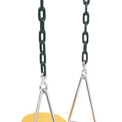 Jack & June Yellow High Back Full Bucket Playset Toddler Swing with Plastisol…