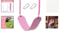 Versatile Pink Swing Seat – Heavy-Duty, Safe for Up to 250 lbs, Easy Install