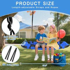 CYFIE 38″ Rectangle Platform Tree Swing for Kids, Anti-Fade and Breathable Texti