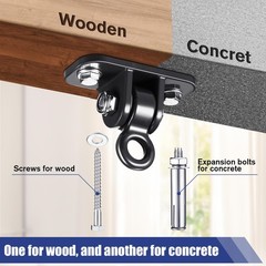 6 Sets of Robust Swing Hangers for Wooden Concrete Set with Swing Hooks Screw…