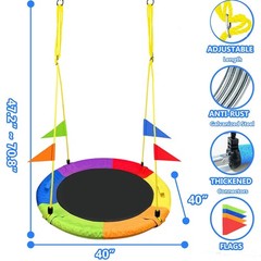 GVDV 40″ Saucer Tree Swing for Kids Outdoor Round Swing FREESHIP