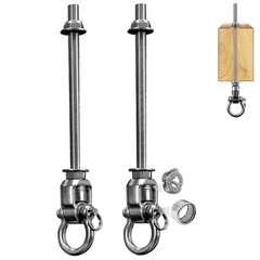 2 Heavy Duty Swing Hangers 360° Bearing Stainless Steel Swing Hooks 1000LBS C…