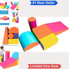 Kids Foam Climbing Blocks 5 Piece Set Soft Play Shapes for Toddlers Baby Indoor