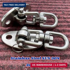 SELEWARE Ceiling Swing Mount Stainless Steel Swing Hangers Free Swivel Swing Hoo