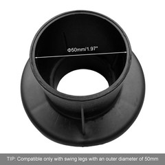 Timyrimy 1.97″/5cm Porch Swing Replacement Feet, Black Horseshoe-Shaped Plastic