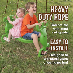 Outdoor Dual Swingset For Backyard Playset Back-to-Back Swing Set Accessories