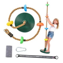 Tree Swing for Kids, 330LB Capacity Heavy Duty Climbing Rope with Green