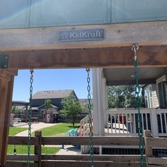 KidKraft Skyway Resort Wooden Outdoor Swing Set for Ages 4-8 Pick up only
