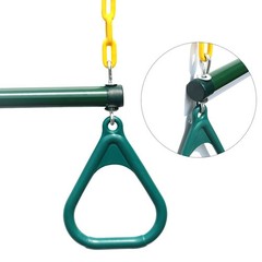 18” Trapeze Swing Bar Rings 48” Heavy Duty Plastic Coated Chains Swing Set …