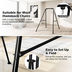 Baby Swing Stand, Foldable Baby Swing Frame, Heavy Duty Metal A-Frame Swing S…