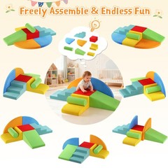 Large 8-Piece Foam Climbing Blocks for Toddlers, Baby Climbing Blocks, Soft P…