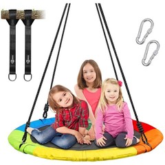 Steel Frame Saucer Swing – Adjustable Ropes, 700lb Capacity