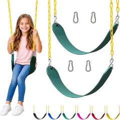 Weather-Resistant Swing Seat Replacement – 2 Pack for Safe Family Play in Green