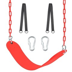 Swing Seat, 66″ Heavy Duty Coated Iron Chain Sensory Swing, Therapy Swing Red