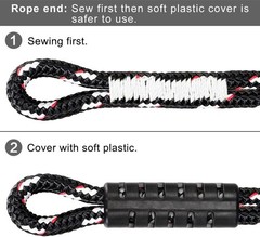 19 Inch Hammock Tree Swing Rope with Heavy Duty Hook for Kids and Adults