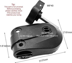 Weather-Resistant Plastic and Stainless Steel Swing Canopy Attachments – 2 Count