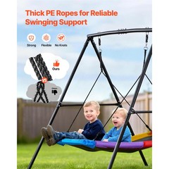 Uimoso Outdoor Swing Set with A-Frame Stand for Kids, 60 x 32 in, Backyard Use