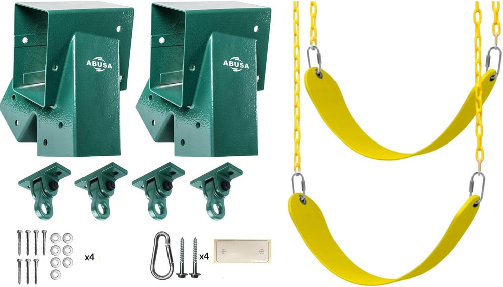 Heavy Duty Swing Set Brackets Including 2 Green A-Frame Swing Set Brackets 2 Yel