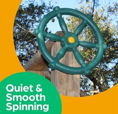 Pirate Ship Wheel Steering Playground Accessories for Kids Outdoor Playhouse DIY