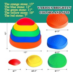 Lightweight and Stackable Kids’ Stepping Stones – 10 PCs for Play & Learning