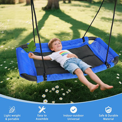 CYFIE 38″ Rectangle Platform Tree Swing for Kids, Anti-Fade and Breathable Texti